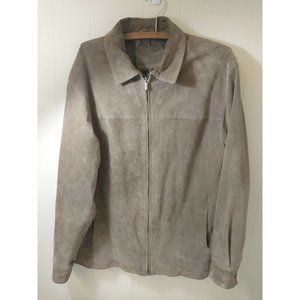 Brandini Men's Brown Leather Full Zip Jacket